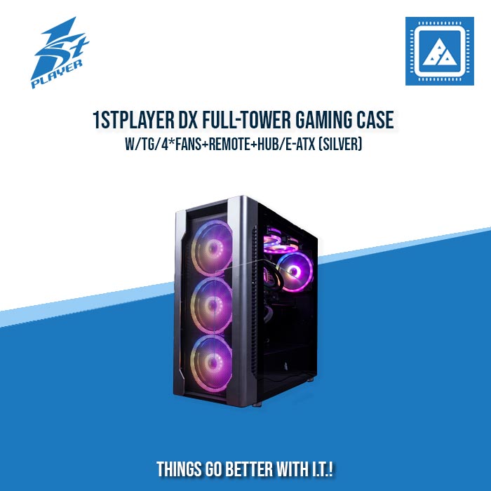 1STPLAYER DX FULL-TOWER GAMING CASE W/TG/4*FANS+REMOTE+HUB/E-ATX (SILVER) 1STPLAYER DX FULL-TOWER GAMING CASE W/TG/4*FANS+REMOTE+HUB/E-ATX (SILVER)
